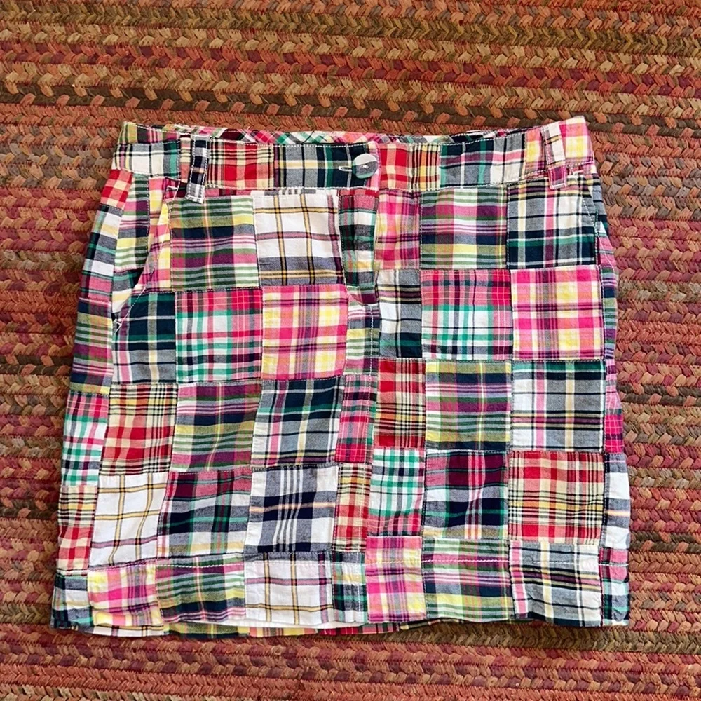 TOMMY HILFIGER PREPPY PATCHWORK MINI SKIRT